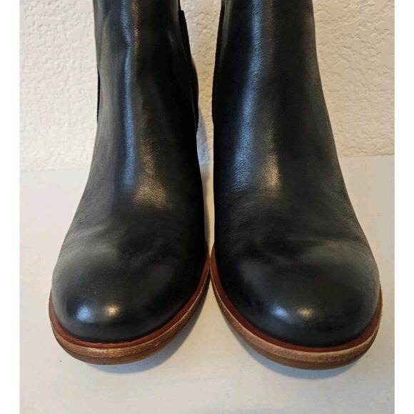 New! Kork Ease Chandra Black Leather Ankle Boot Back Zipper Women SZ 9.5 $210 - Picture 3 of 11